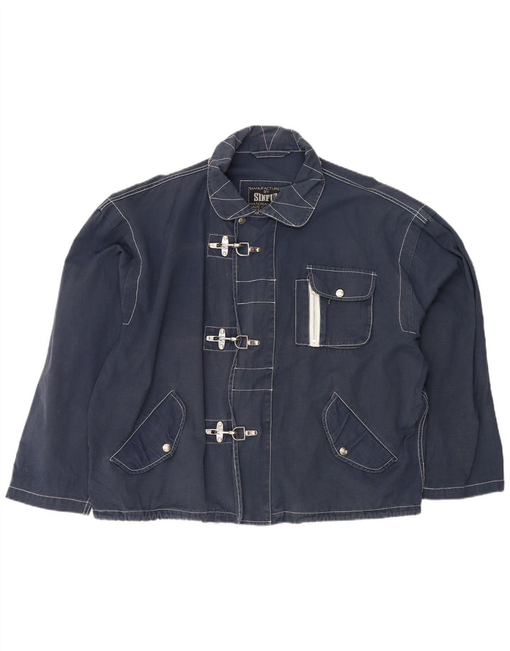 Sinful Mens Utility Jacket UK 44 2XL Navy Blue
