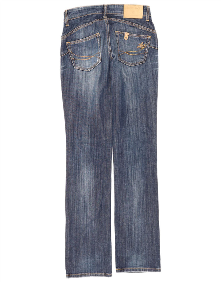 Liu Jo Womens Distressed Bootcut Jeans W28 L34 Blue Cotton