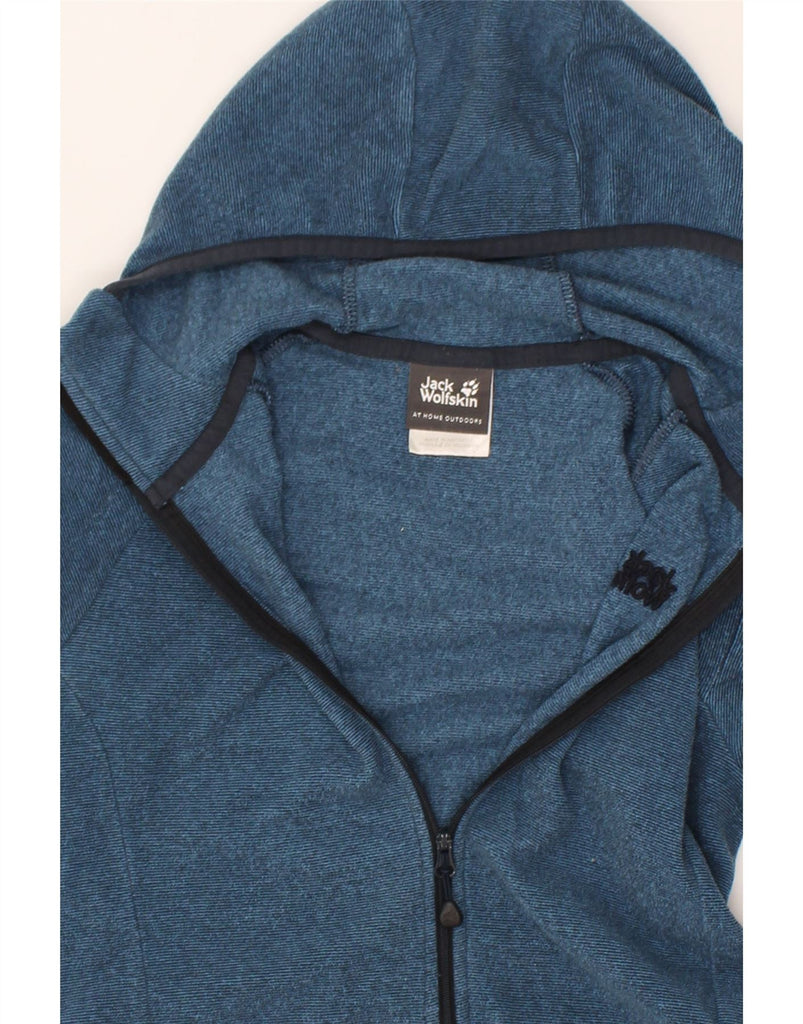 JACK WOLFSKIN Womens Zip Hoodie Sweater UK 8 Small Blue Polyester | Vintage Jack Wolfskin | Thrift | Second-Hand Jack Wolfskin | Used Clothing | Messina Hembry 