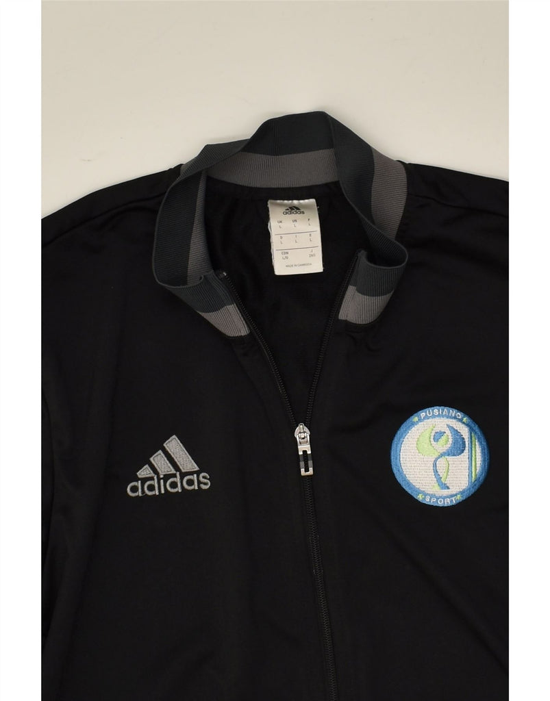 ADIDAS Mens Graphic Tracksuit Top Jacket Large Black Colourblock Polyester | Vintage Adidas | Thrift | Second-Hand Adidas | Used Clothing | Messina Hembry 