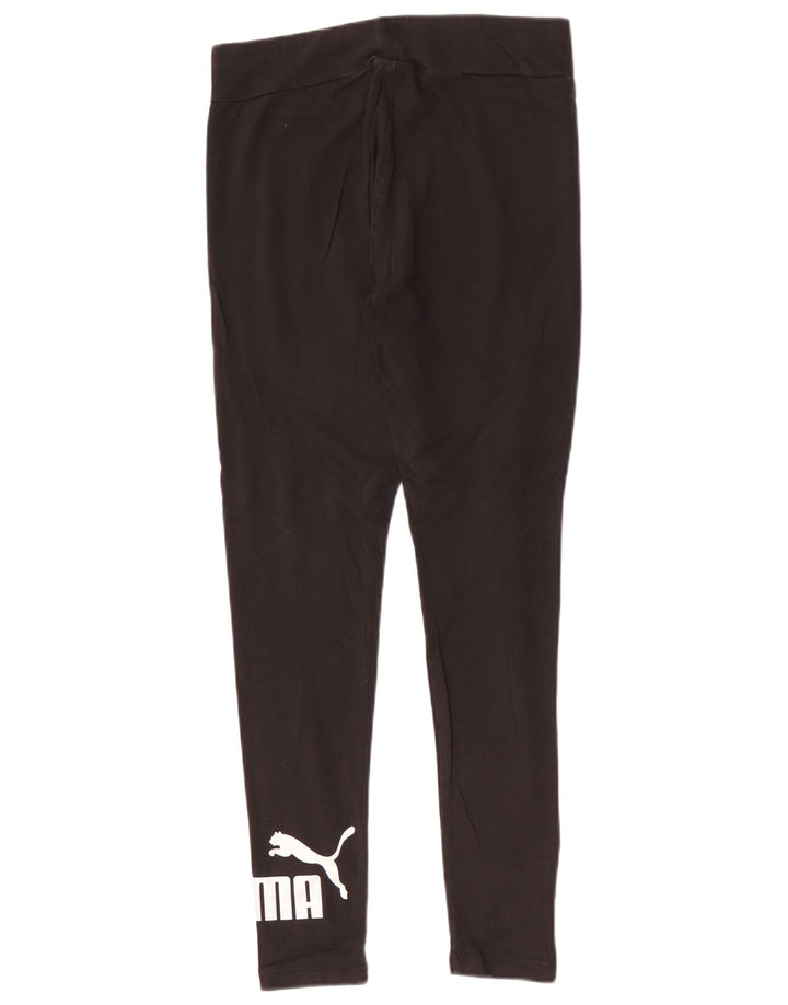 Puma Womens Graphic Leggings UK 14 Medium Black