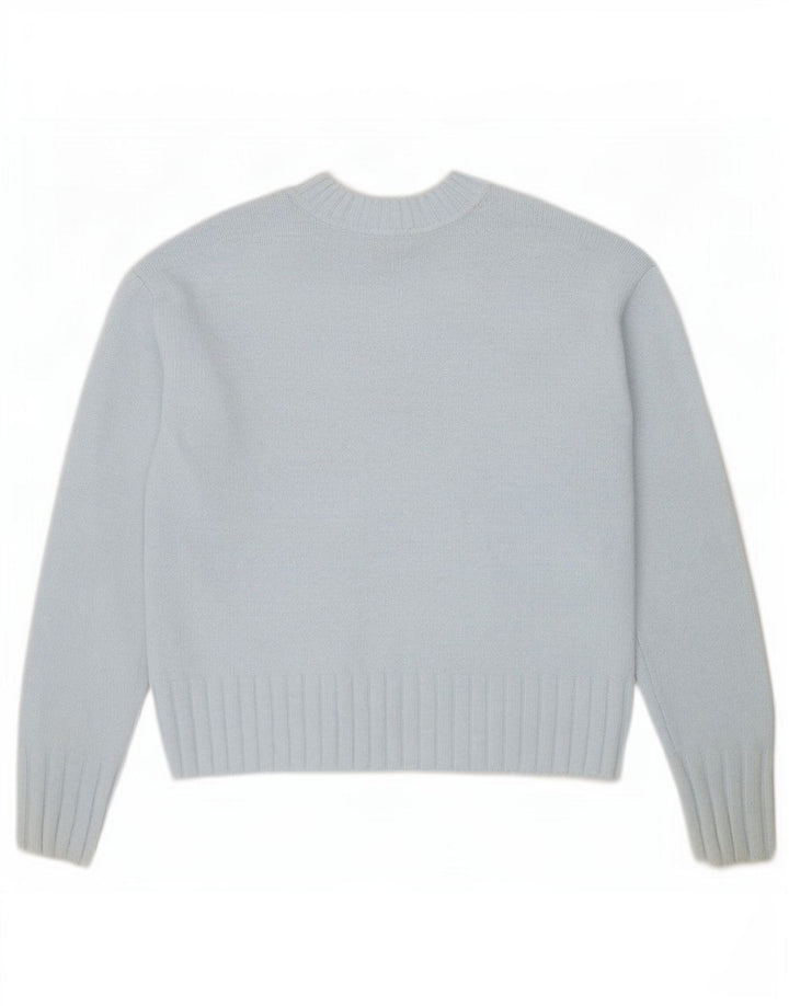 Marks & Spencer Womens Oversized V-Neck Jumper Sweater UK 6 XS Blue