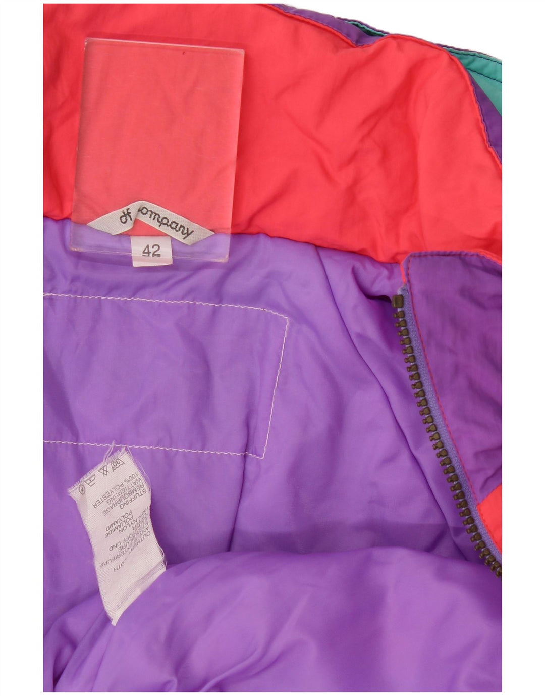 Vintage Womens Ski Jumpsuit IT 42 Medium Multicoloured Colourblock