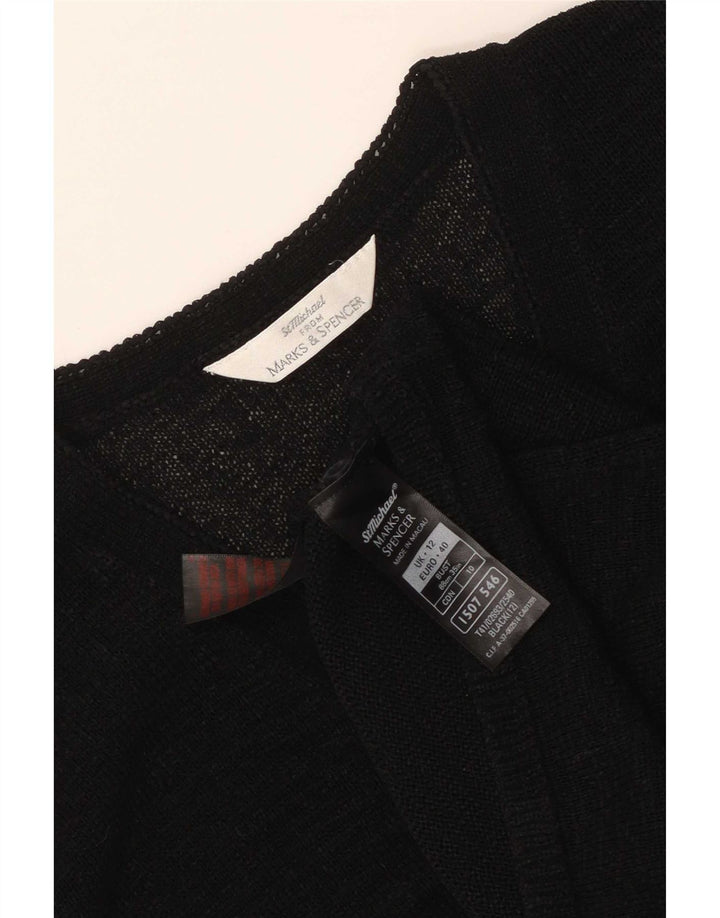 Marks & Spencer Womens St. Michael Cardigan Sweater UK 12 Medium Black
