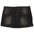 Benetton Womens Mini Denim Skirt IT 44 Medium W32 Navy Blue