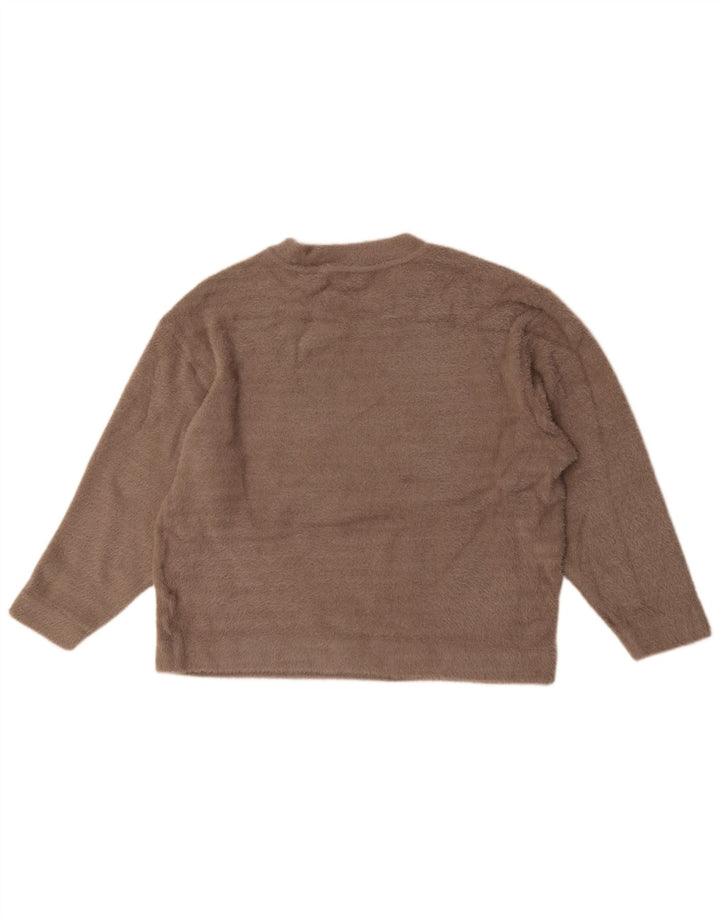 Marks & Spencer Womens Oversized Crew Neck Jumper Sweater UK 16 Large Beige