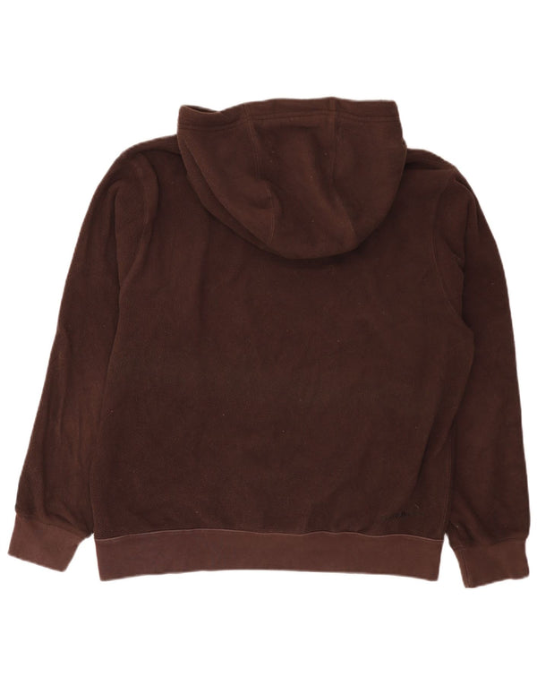 Nike Mens Therma-Fit Hooded Graphic Fleece Jumper Medium Brown Colourblock