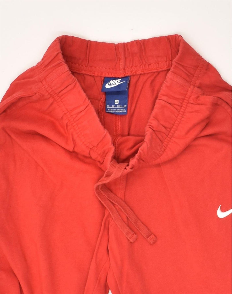 NIKE Womens Sport Shorts UK 6 XS Red Cotton | Vintage Nike | Thrift | Second-Hand Nike | Used Clothing | Messina Hembry 