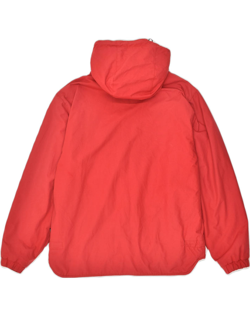 CANADIAN Mens Hooded Windbreaker Jacket UK 38 Medium Red Polyester | Vintage Canadian | Thrift | Second-Hand Canadian | Used Clothing | Messina Hembry 