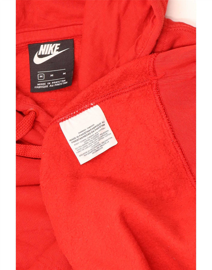Nike Mens Hoodie Jumper Medium Red Polyester