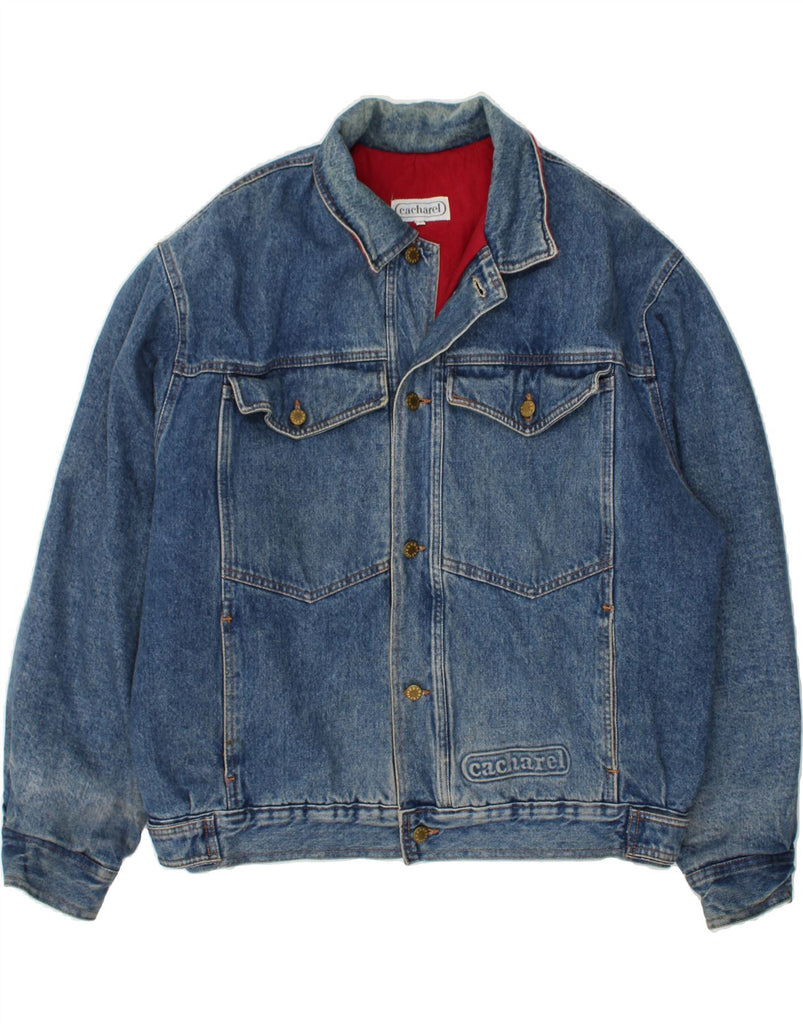 CACHAREL Mens Denim Jacket UK 40 Large Blue | Vintage Cacharel | Thrift | Second-Hand Cacharel | Used Clothing | Messina Hembry 