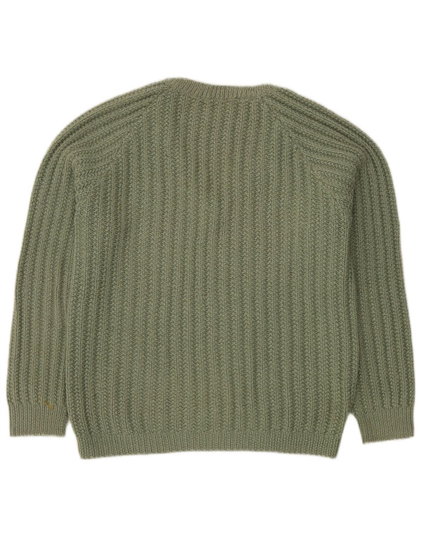 Vintage Mens V-Neck Jumper Sweater XL Green
