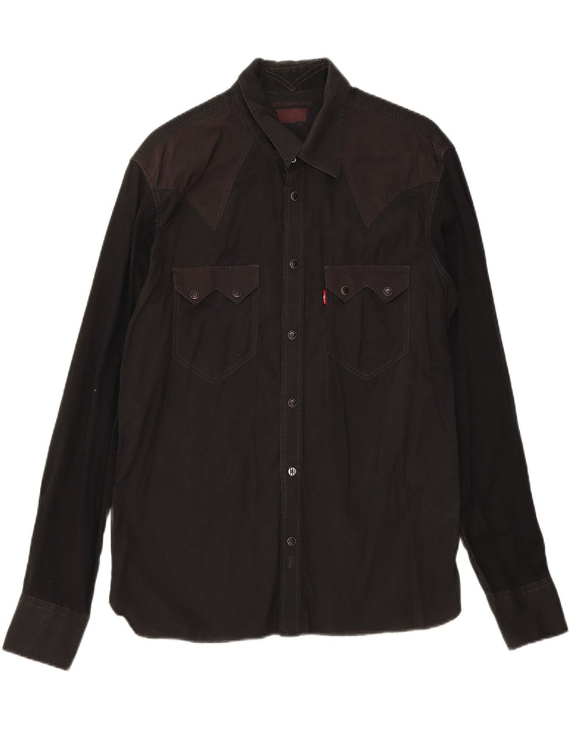 LEVI'S Mens Shirt Large Black Cotton Vintage Levi's and Second-Hand Levi's from Messina Hembry 