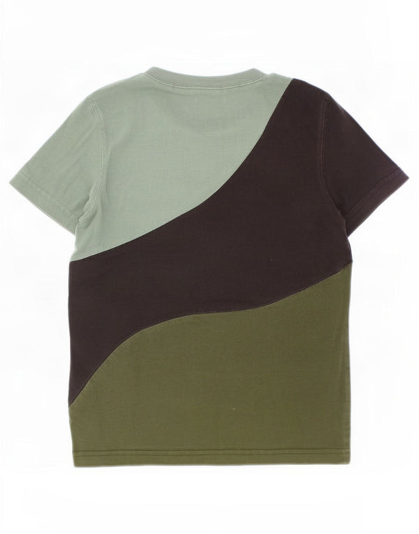 Puma Boys Graphic T-Shirt Top 7-8 Years Green Colourblock