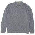 Gran Sasso Mens Crew Neck Jumper Sweater IT 48 Medium Blue Flecked Cashmere