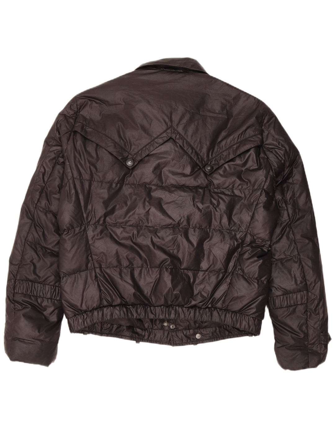 Vintage Mens Military Padded Jacket IT 52 XL Black Polyester
