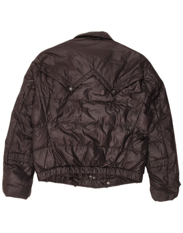 Vintage Mens Military Padded Jacket IT 52 XL Black Polyester
