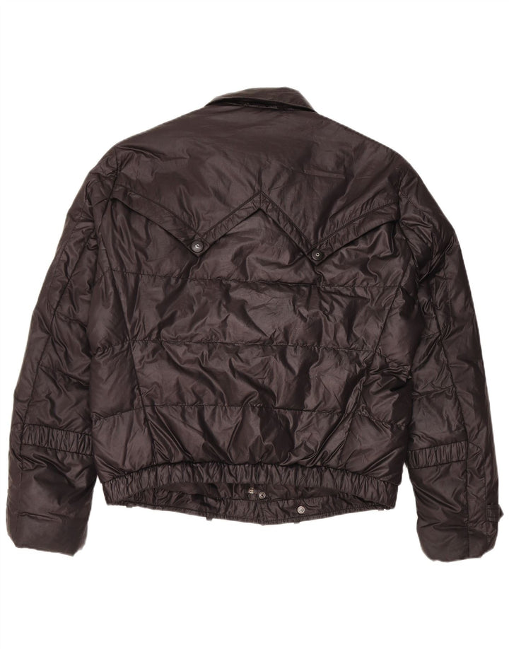 Vintage Mens Military Padded Jacket IT 52 XL Black Polyester