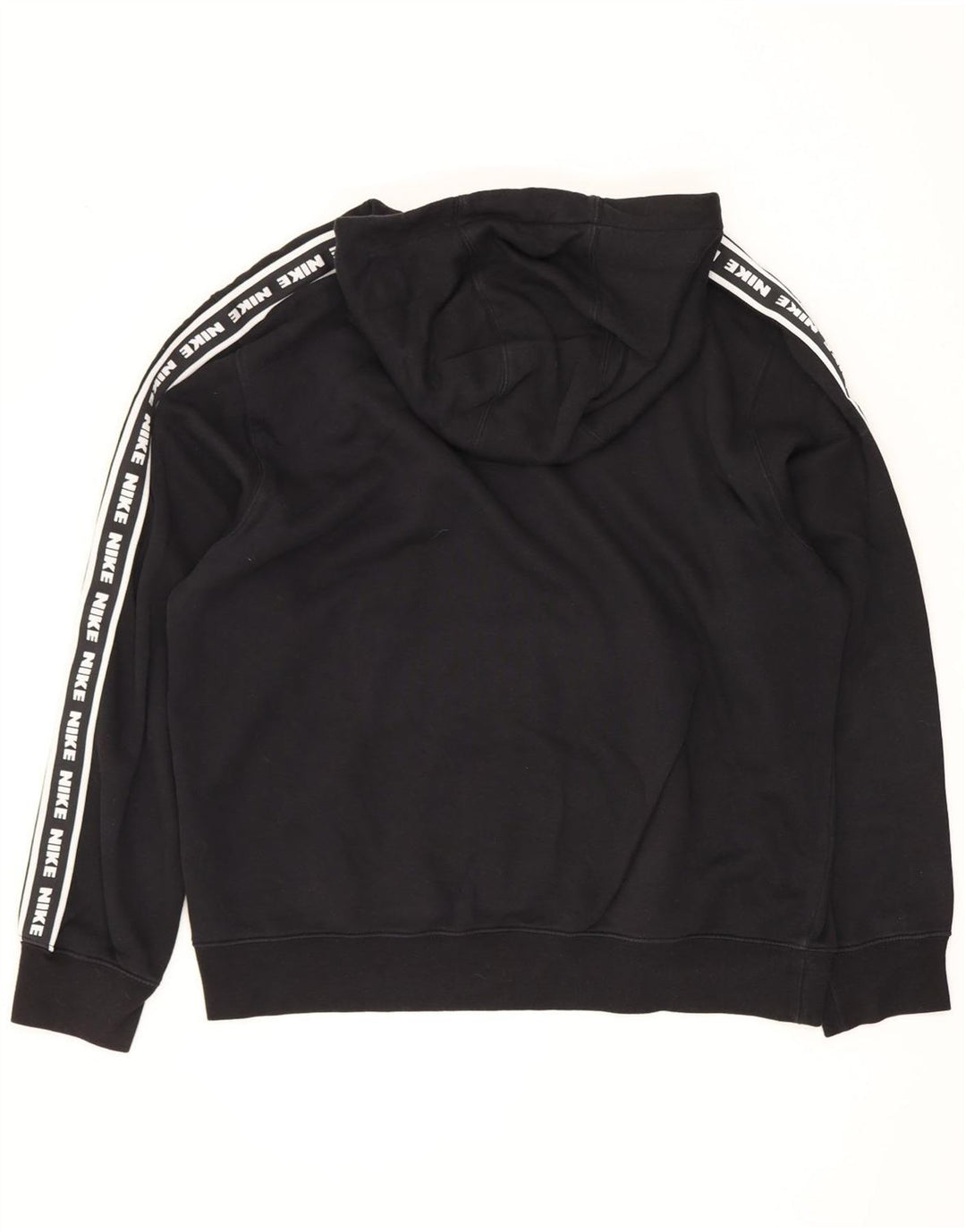 Nike Mens Graphic Hoodie Jumper Large Black Cotton