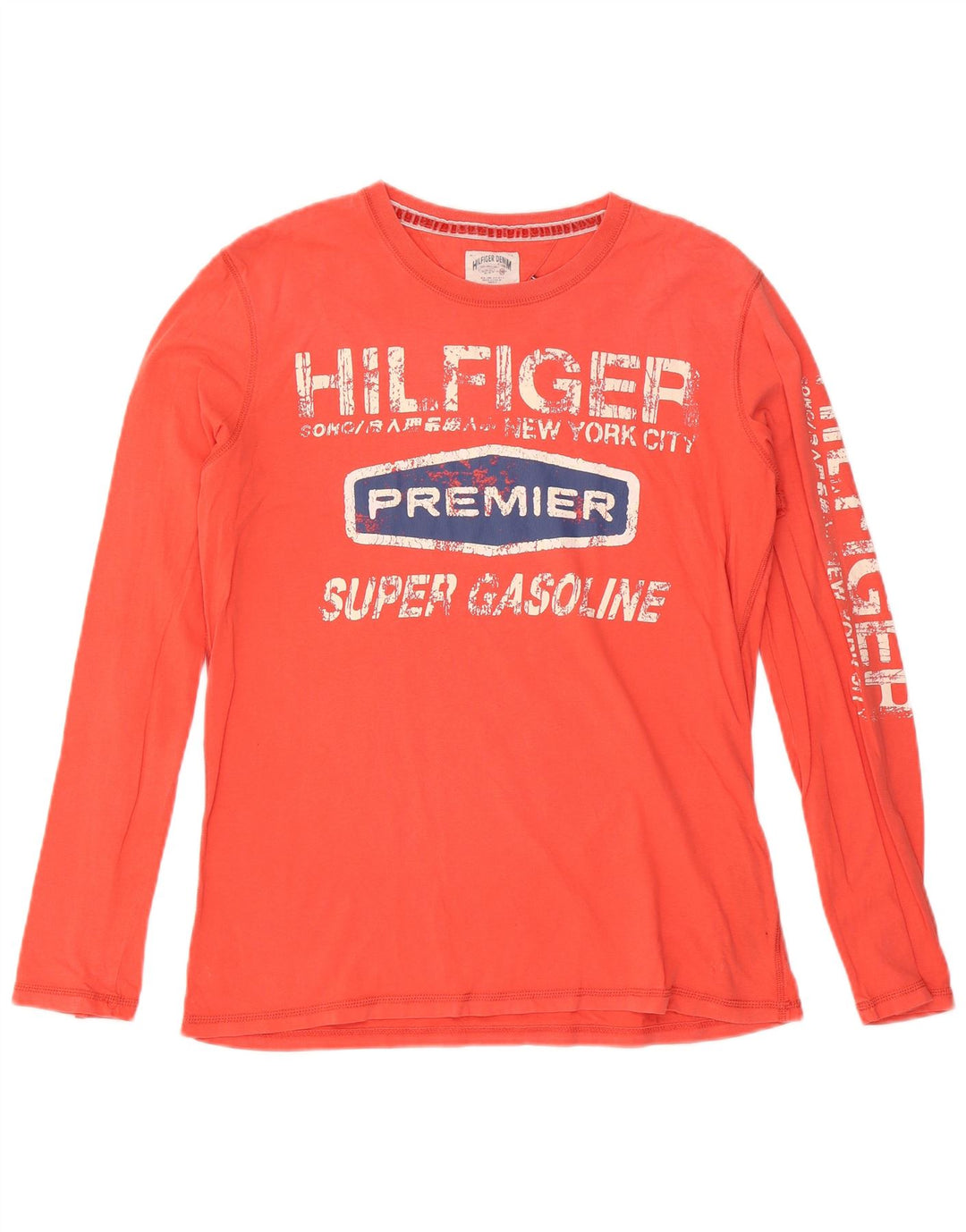 Tommy Hilfiger Mens Graphic Top Long Sleeve XL Red Cotton