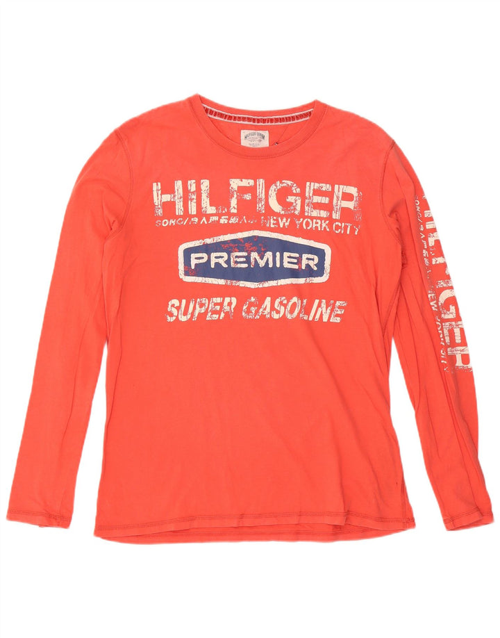 Tommy Hilfiger Mens Graphic Top Long Sleeve XL Red Cotton