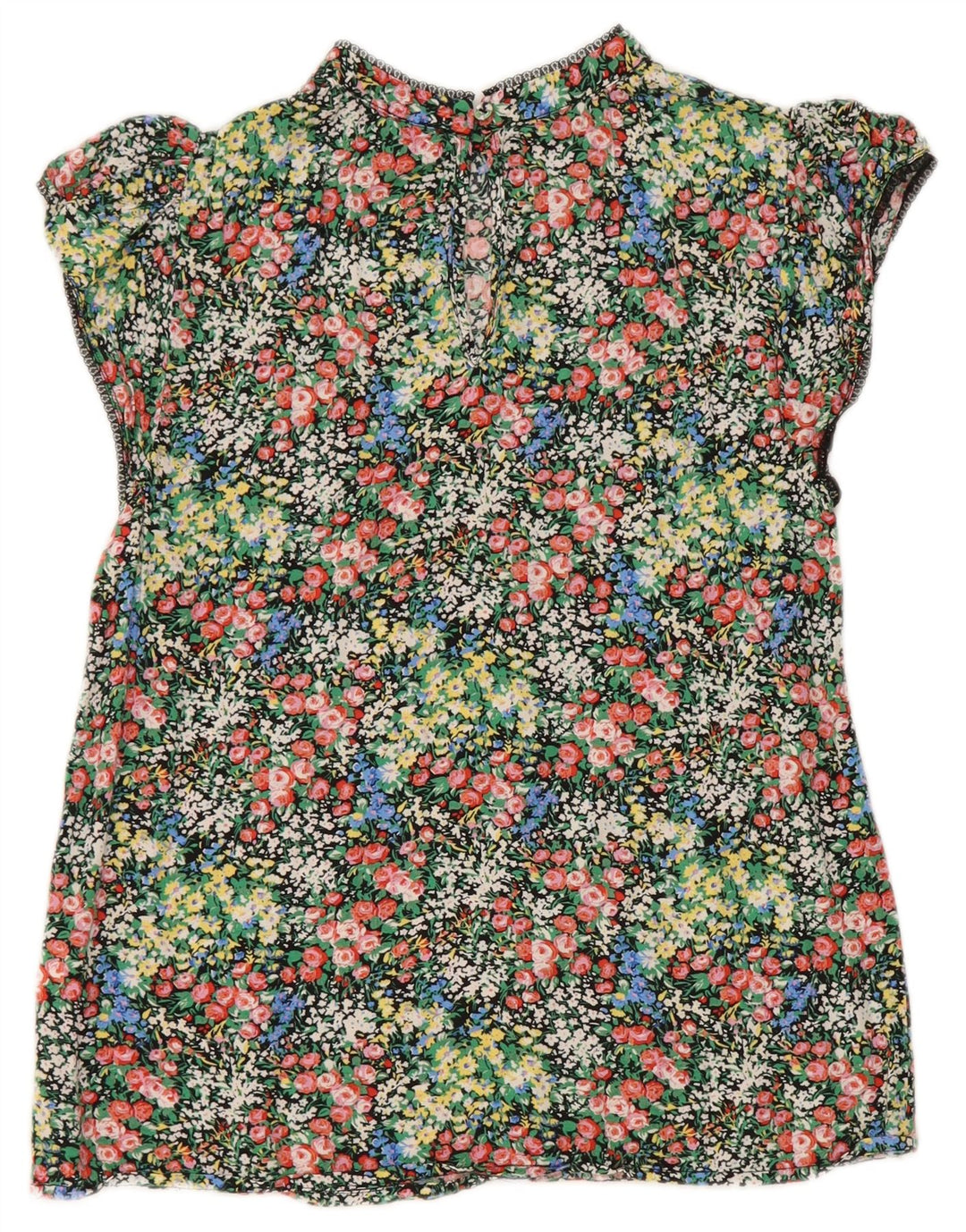 Oasis Womens T-Shirt Top UK 8 Small Multicoloured Floral Viscose