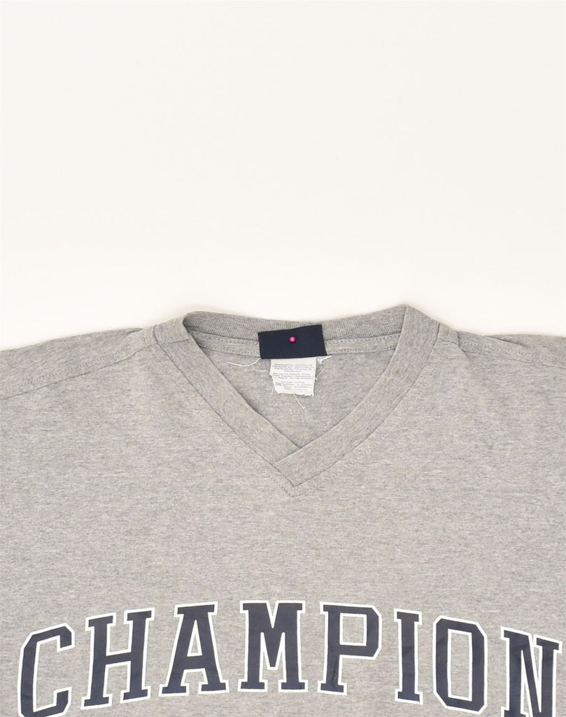 CHAMPION Mens Graphic T-Shirt Top Small Grey Cotton | Vintage Champion | Thrift | Second-Hand Champion | Used Clothing | Messina Hembry 