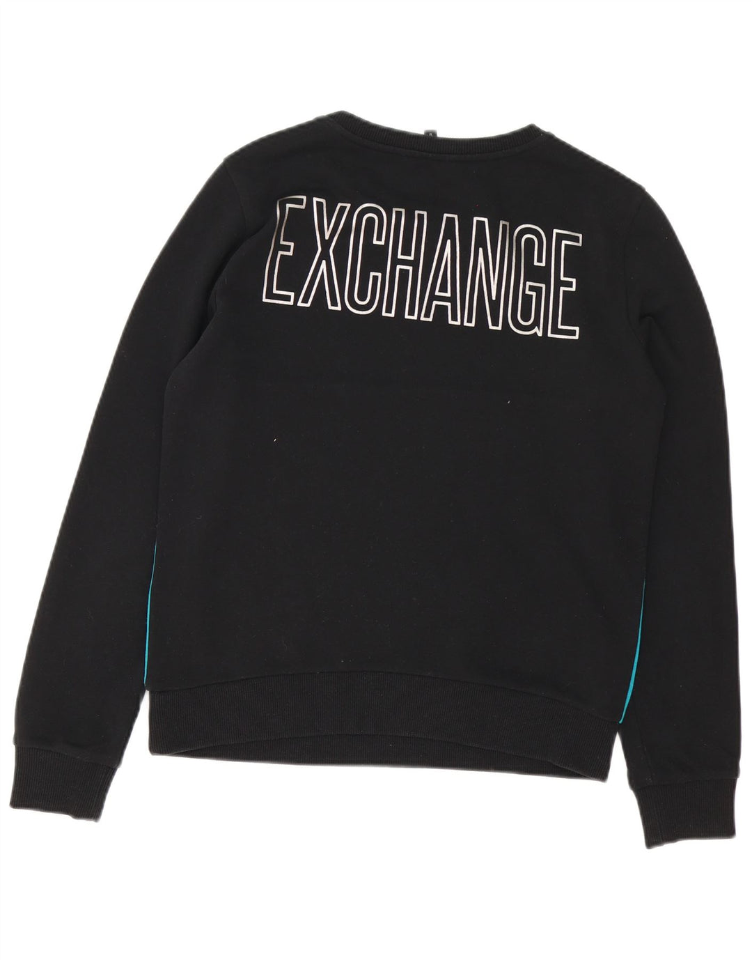 Armani Exchange Mens Graphic Sweatshirt Jumper Medium Black Colourblock