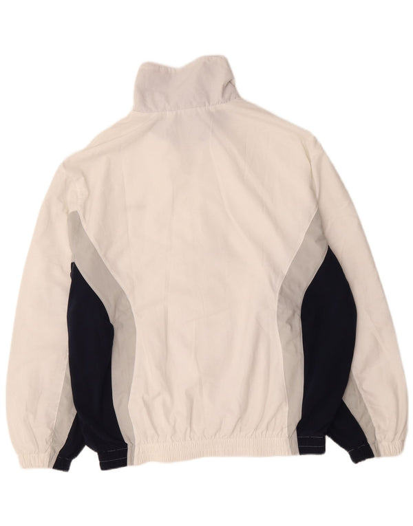 Ellesse Mens Tracksuit Top Jacket UK 40 Medium White Colourblock Polyester