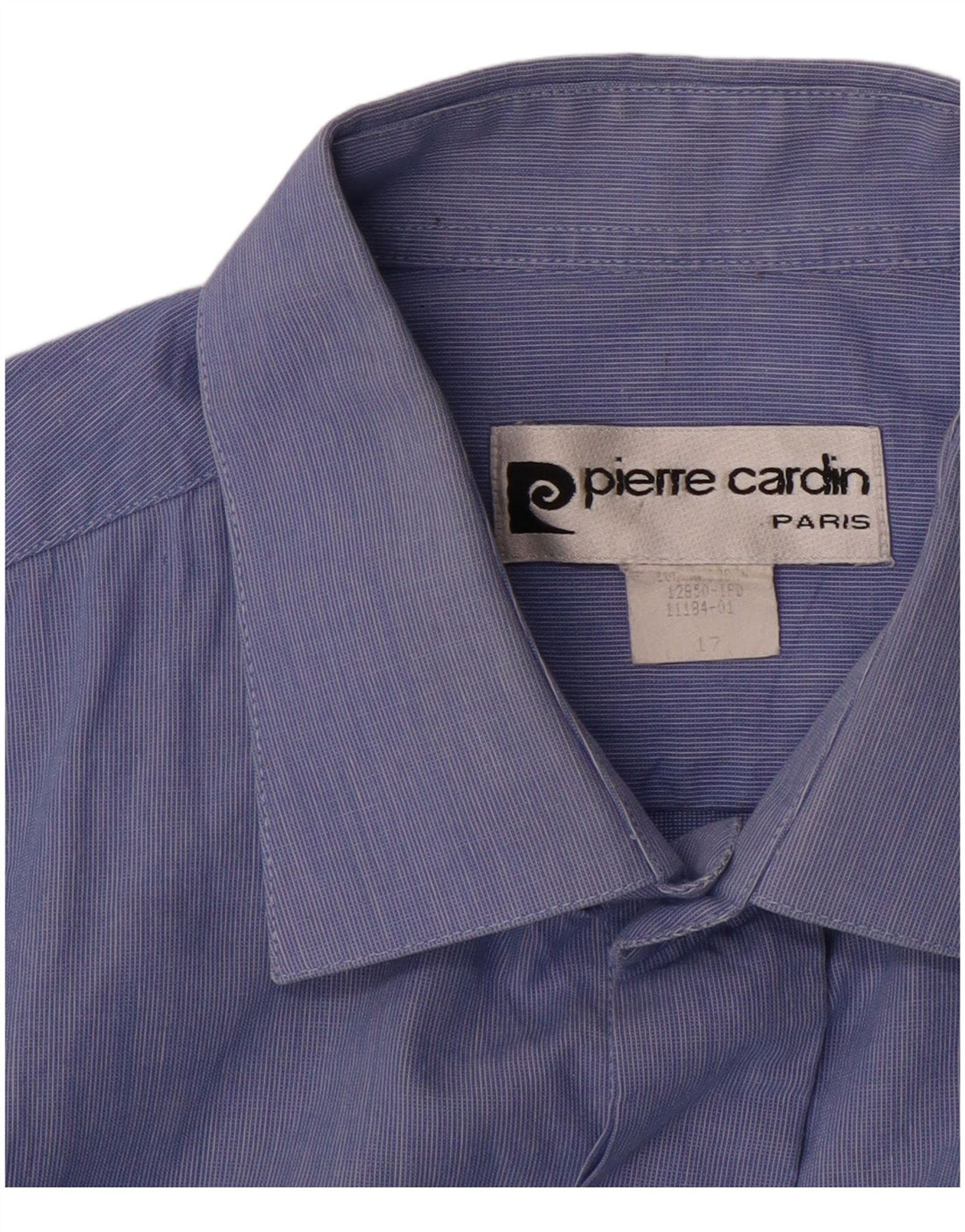 PIERRE CARDIN Mens Formal Shirt Size 17 XL Blue Pinstripe