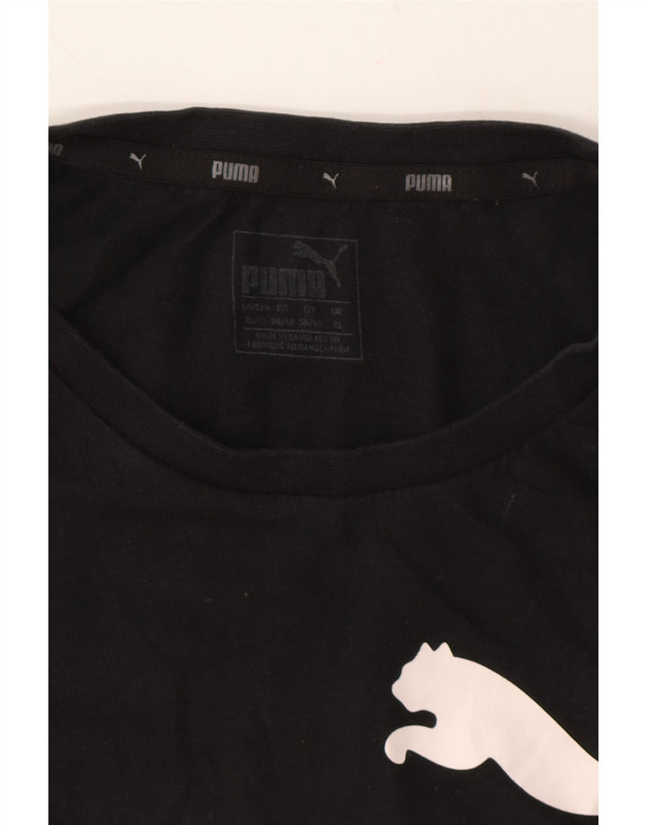 PUMA Mens Graphic T-Shirt Top XL Black Cotton Vintage Puma and Second-Hand Puma from Messina Hembry 