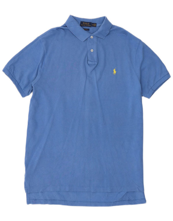 Polo Ralph Lauren Mens Custom Fit Polo Shirt Large Blue Cotton