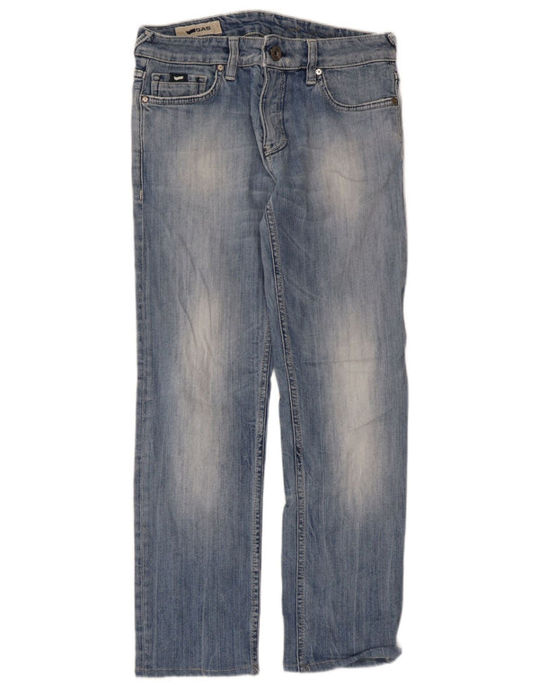 Gas Womens Straight Jeans W29 L34 Blue Cotton