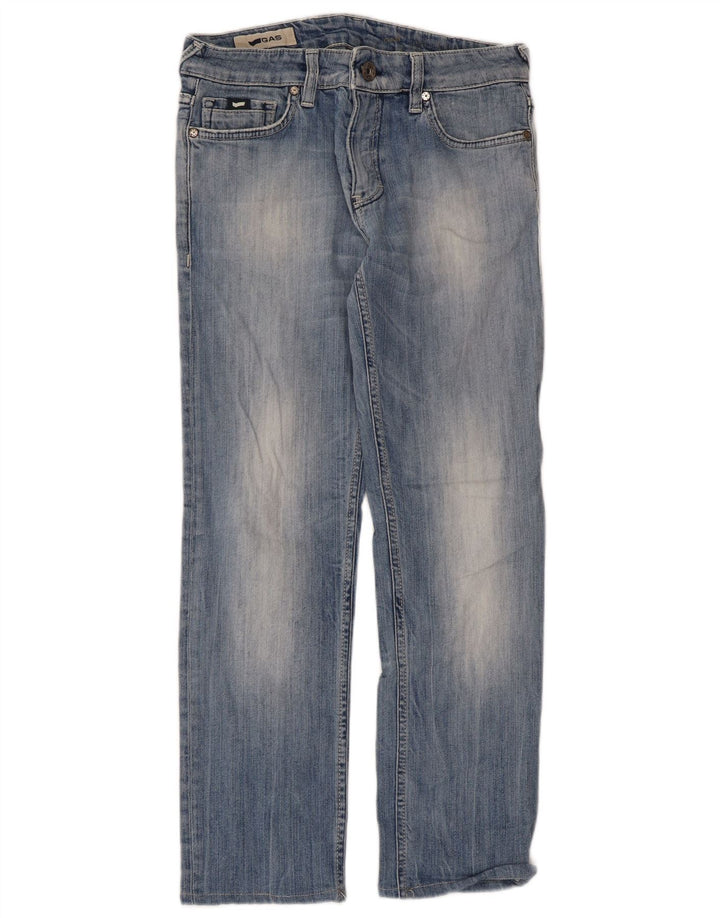 Gas Womens Straight Jeans W29 L34 Blue Cotton