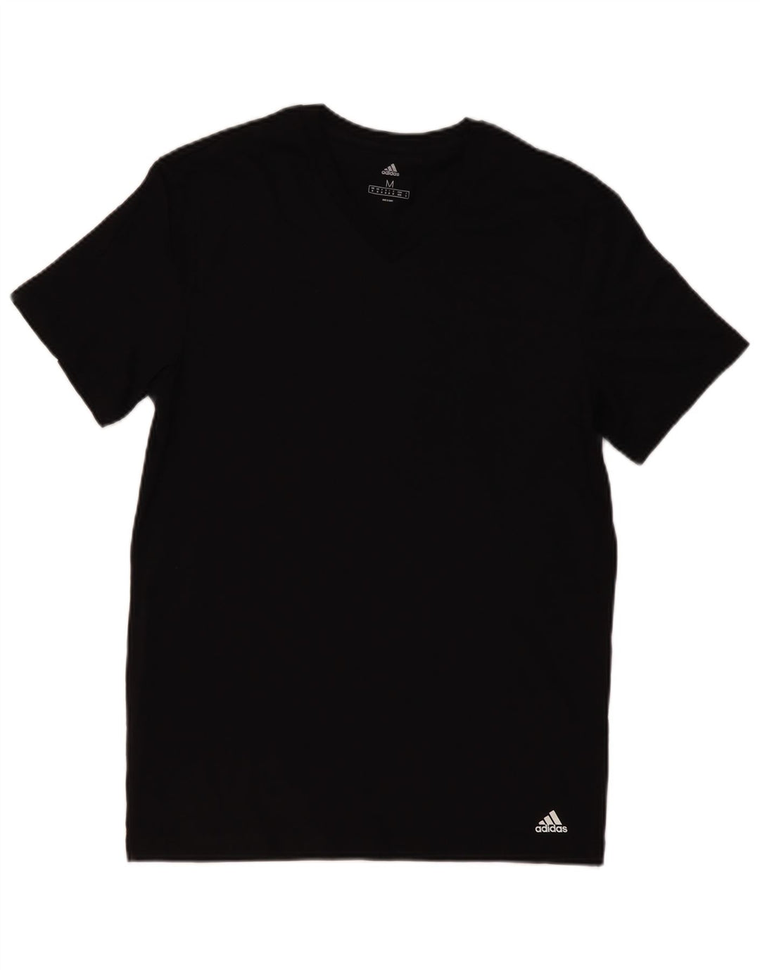 ADIDAS Mens T-Shirt Top Medium Black Cotton