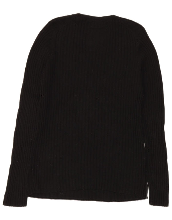 Superdry Womens Crew Neck Jumper Sweater UK 18 XL Black Wool