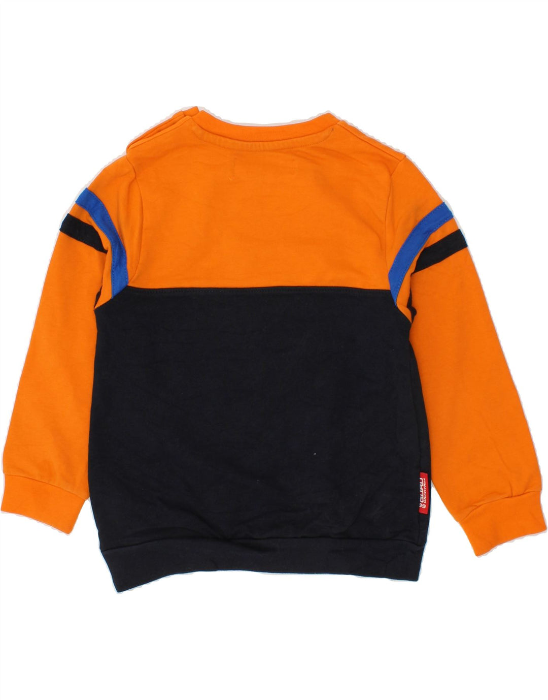 GURU Boys Graphic Sweatshirt Jumper 2-3 Years Orange Colourblock Cotton Vintage Guru and Second-Hand Guru from Messina Hembry 