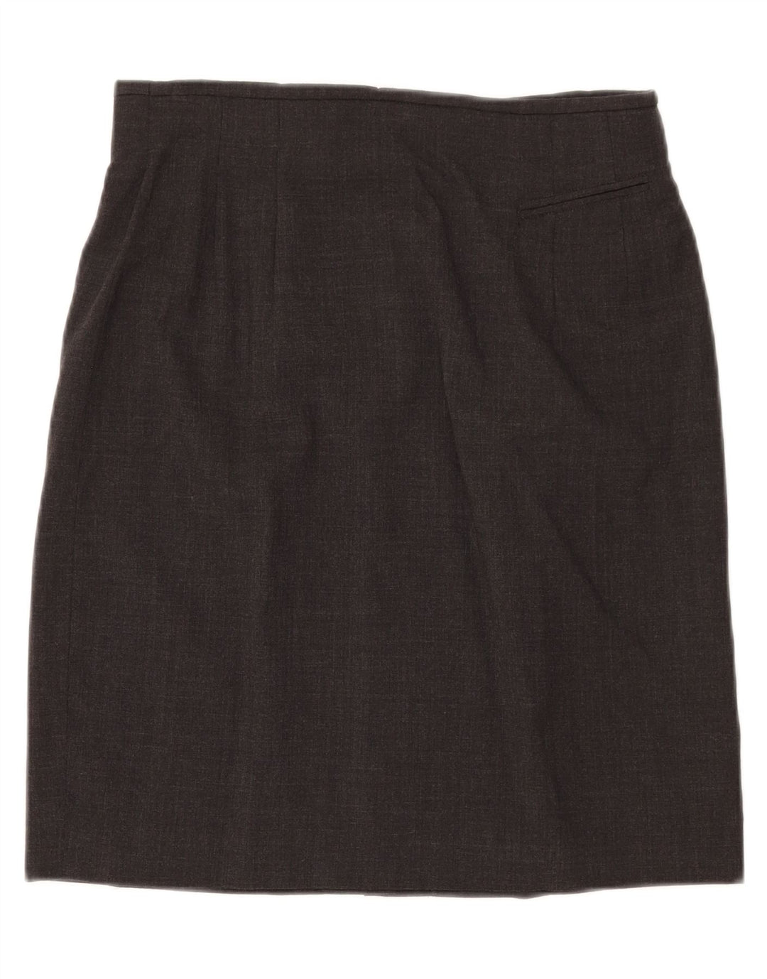 ESCADA Womens Elements Straight Skirt EU 38 Medium W30 Grey Wool Vintage Escada and Second-Hand Escada from Messina Hembry 