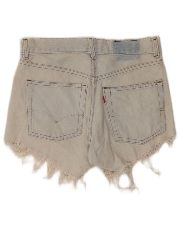 Levi's Womens Distressed Denim Shorts W28 Medium Blue