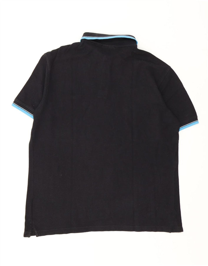 Fila Mens Polo Shirt IT 52 Large Black Cotton