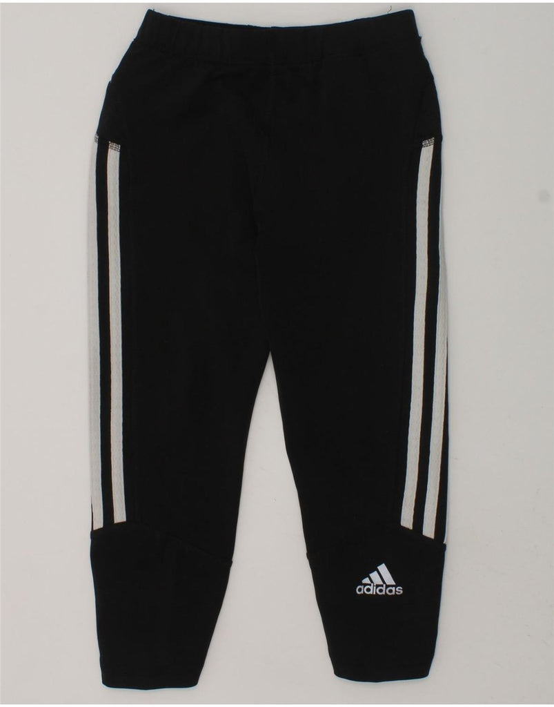 ADIDAS Girls Climalite Graphic Tracksuit Trousers 7-8 Years XS Black | Vintage Adidas | Thrift | Second-Hand Adidas | Used Clothing | Messina Hembry 