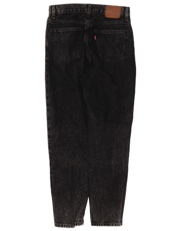 Levi's Womens Mom Tapered Jeans W26 L26 Black Cotton