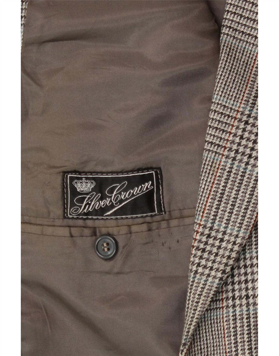 Vintage Mens 2 Button Blazer Jacket UK 38 Medium Grey Houndstooth