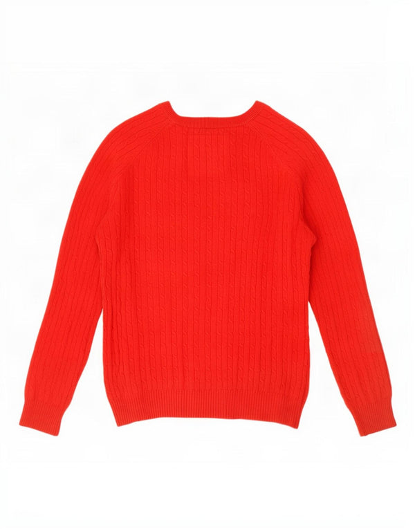 Jack Wills Womens Boat Neck Jumper Sweater UK 12 Medium Red Cotton