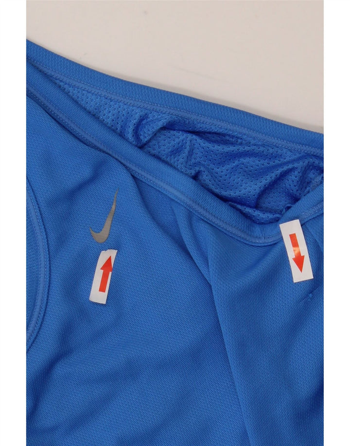 Nike Womens Vest Top UK 8 Small Blue Polyester