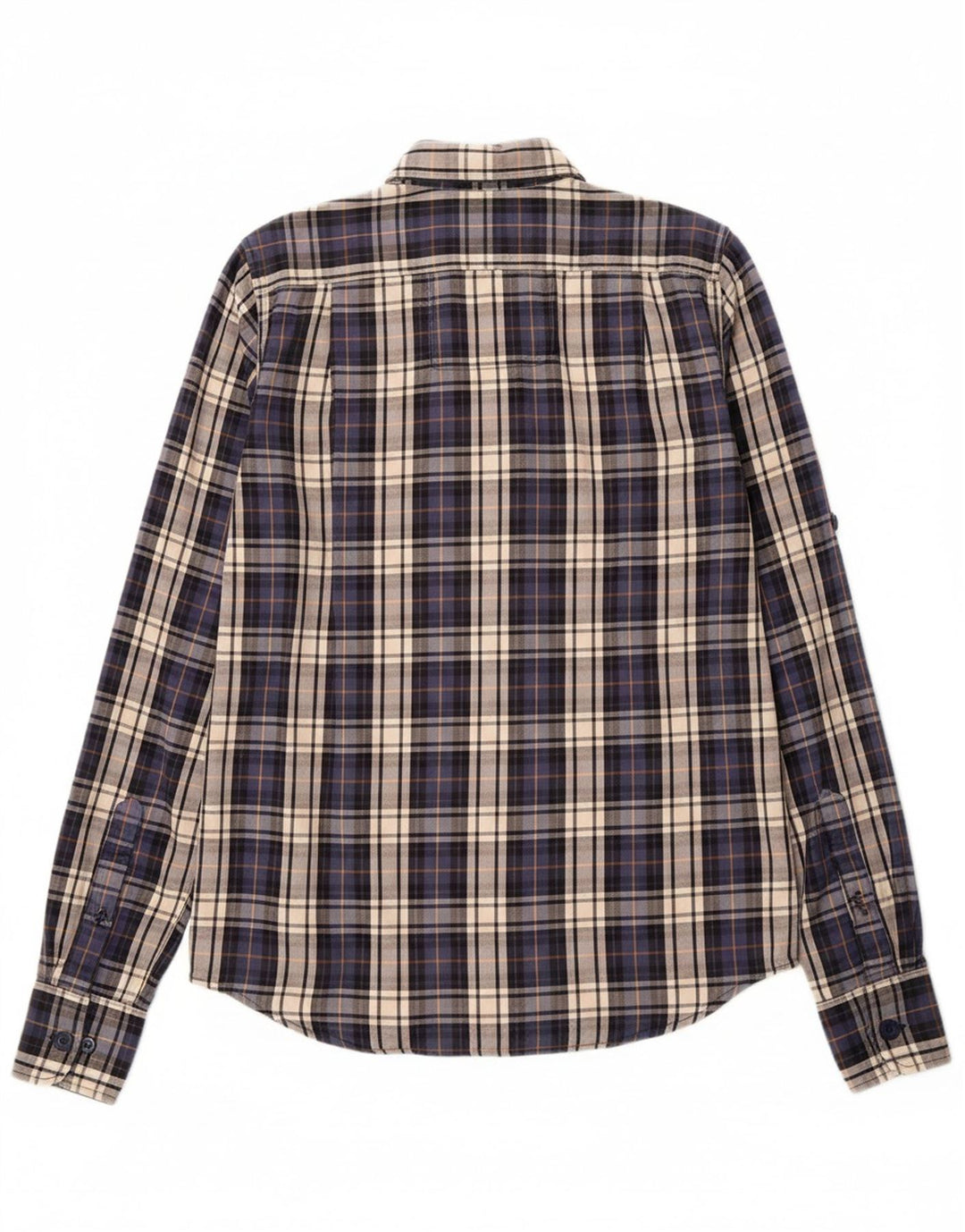 SUPERDRY Mens Flannel Shirt Medium Blue Check Cotton