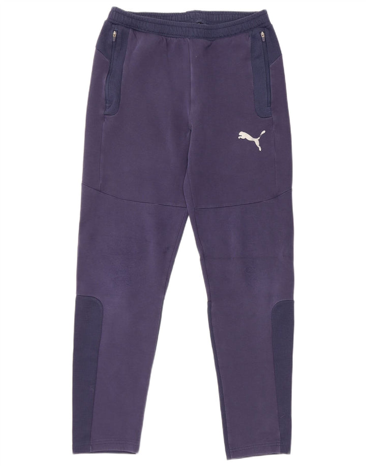 Puma Mens Tracksuit Trousers Medium  Navy Blue Colourblock