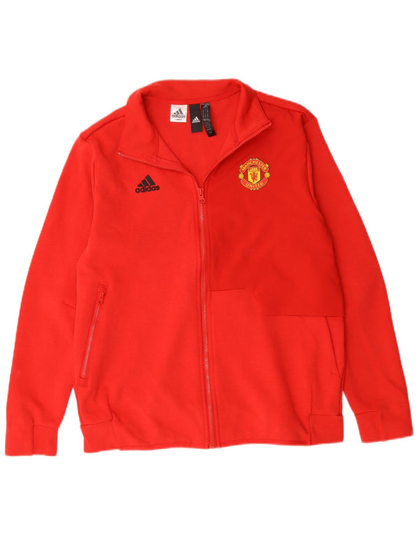 Adidas Womens Manchester United Tracksuit Top Jacket UK 12/14 Medium Red