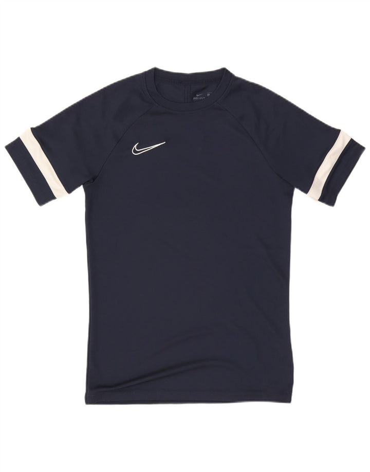 Nike Mens Dri Fit T-Shirt Top Small Navy Blue Colourblock