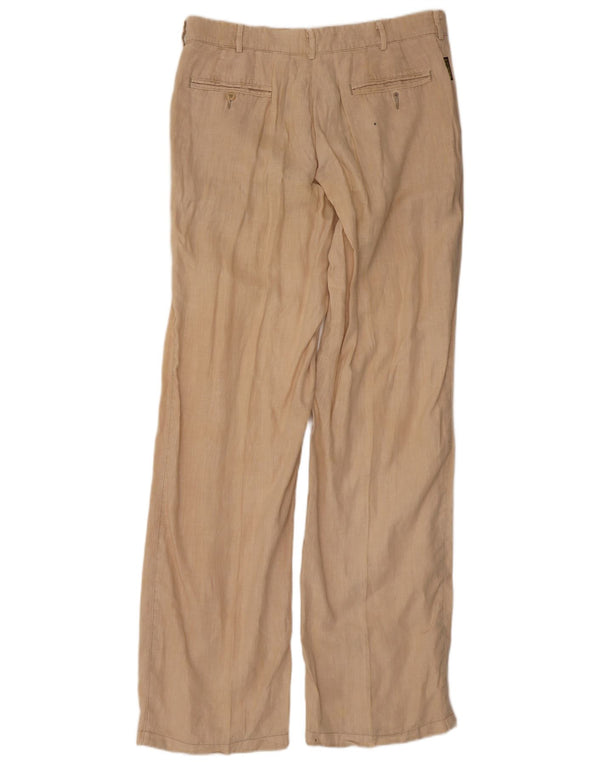 Armani Mens Loose Fit Suit Trousers W40 L34 Beige